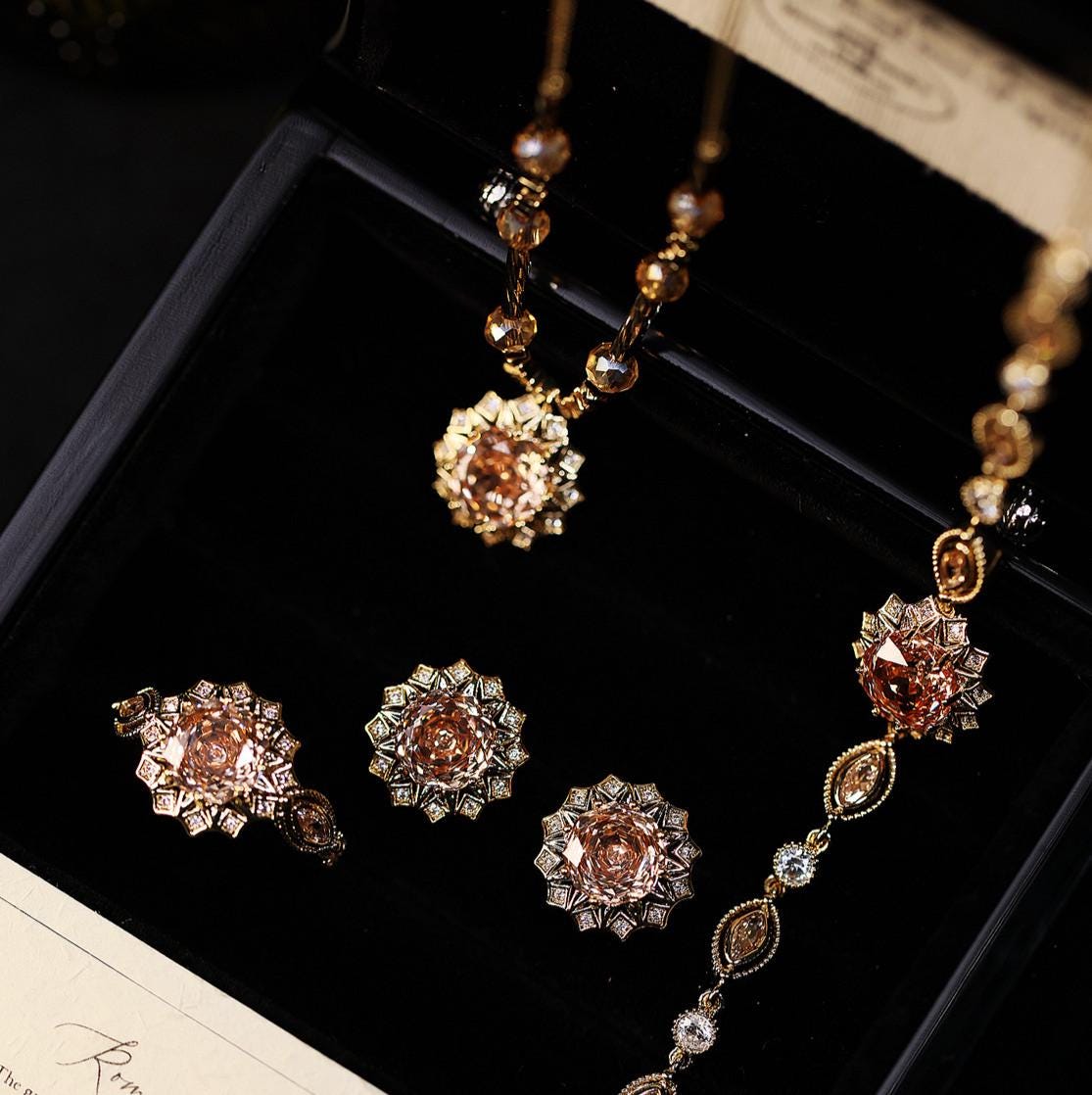 Rose Gold Costume Jewelry Set
