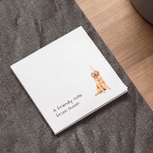 Blocchi Post-it® personalizzati / Cancelleria personalizzata con animali, regali per amanti dei cani, articoli per ufficio, biglietti per bambini, biglietti di compleanno