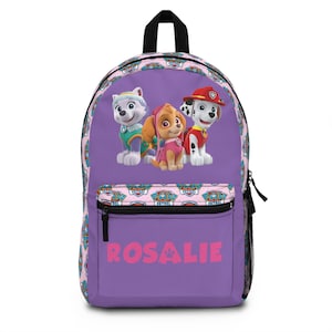 Girls Paw Patrol Backpack - School or Camp Bag, Skye, Children&#39;s Book Bag, Cartoon Character Daypack, Toddler Backpack