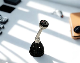 Vintage Avon “Super Shift” Cologne Decanter – Gear Shifter Bottle, Black Base & Chrome Stick