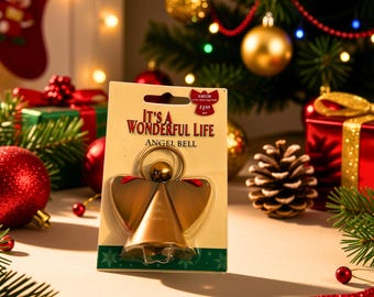 It's a Wonderful Life Vintage Angel Bell Ornament Set | Enesco Licensed Holiday Collectible in Original Packaging with Zuzu Bailey Quote