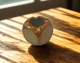 Vintage Trico Nagoya Japan Lusterware • Handgeschilderd perzik iriserend porselein • Japans verzameldecor