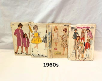 Girls Size 6 Pattern Collection – Vintage 1960s–80s Sewing Patterns for Dresses & Clothing