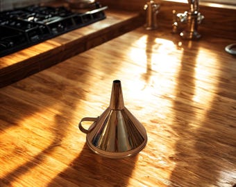Antique Copper Funnel • Rustic Kitchen & Barware • Wine Decanting or Brewing Tool • Farmhouse Copper Decor