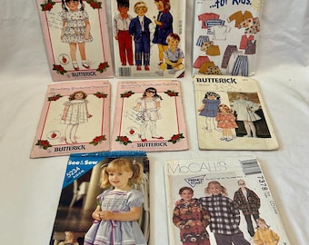 Girls Size 2-3-4 Pattern Collection – Vintage 1960s–80s Sewing Patterns for Dresses & Clothing