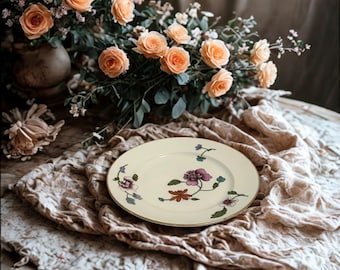Royal Worcester Astley Salad Dessert Plate • 8” Floral Gold Trim • Vintage Oven to Table China