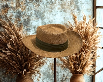 Handmade Scala Classico Straw Hat • Natural Woven Sun Hat S/M • Classic Summer Style