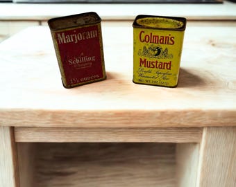 Vintage Spice Tin Set – Schilling Marjoram & Colman’s Mustard