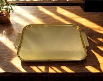 Swan Brand Anodized Aluminum Serving Tray • Mid-Century Modern Barware, Made England