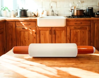 Vintage Tupperware Fill ’N Chill kavel • Vit & Bränd orange • Vattenfylld bakverktyg