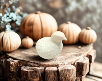 Vintage Avon “The Partridge” Milk Glass Cologne Bottle – White Textured Bird with Plastic Head (1970s)