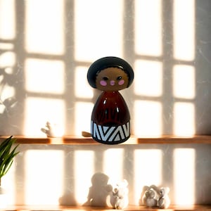 Vintage 1970s Avon Small World Figural Bottle Mary Blair Style Retro Doll Vanity Decor
