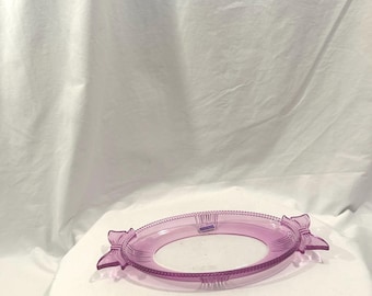 Marquis by Waterford kristallen schaal – jaren 1990 stopgezet dienblad met booghandvat