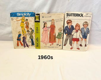 Girls Size 5 Pattern Collection – Vintage 1960s–80s Sewing Patterns for Dresses & Clothing