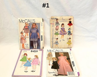 Girls Size 3 Pattern Collection – Vintage 1960s–80s Sewing Patterns for Dresses & Clothing