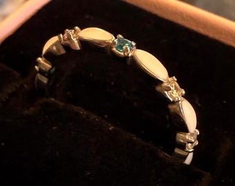 Sterling Silver Breast Milk Ring: Keepsake Birthstone Ring