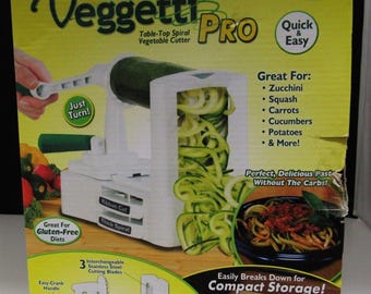 Veggetti Pro Table Top Spiral Vegetable Cutter With Three Blades  As Seen On TV