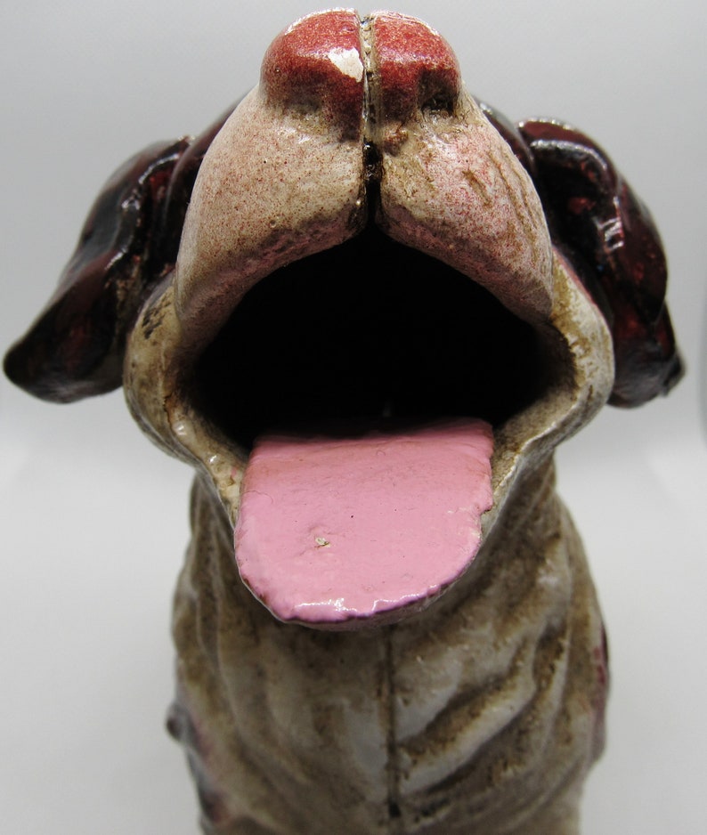 CAST IRON DOORSTOP MECHANICAL BANK SPANIEL DOG STATUE