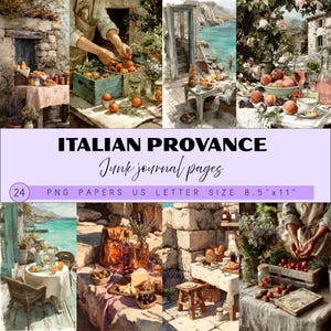 Italy Junk Journal Pages – Venice Retro Travel Printables & Scrapbook Kit