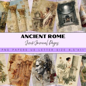 Ancient Rome Junk Journal Printables – Vintage Historical Clipart Kit