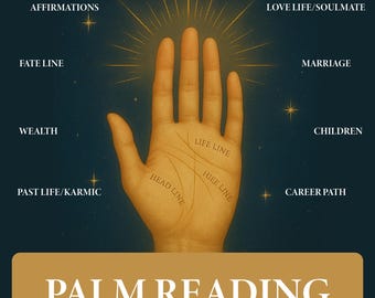 Soul Blueprint Palm Reading (Digital PDF) | Discover Your Destiny, Love Life & Purpose Through the Lines of Your Hand