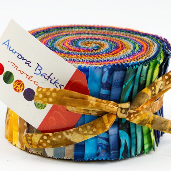 Moda Aurora Batiks Jelly Roll-2.5 inch strips  OOP Hard to Find