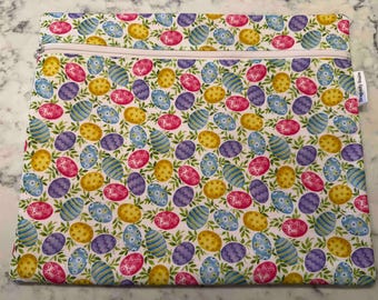 Easter Eggs Cross Stitch Project Bag, Use for Sewing, Needlework, Embroidery, Travel Organizer