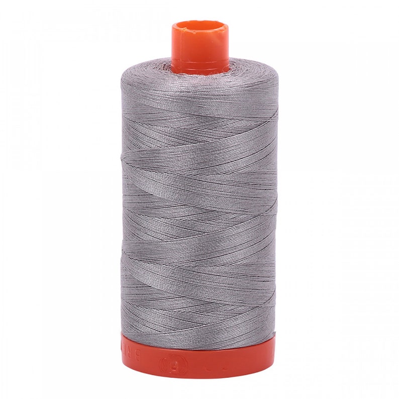 Aurifil Thread 50 wt. cotton Mako thread-Stainless Steel 2620 1422 yard spool bild 1