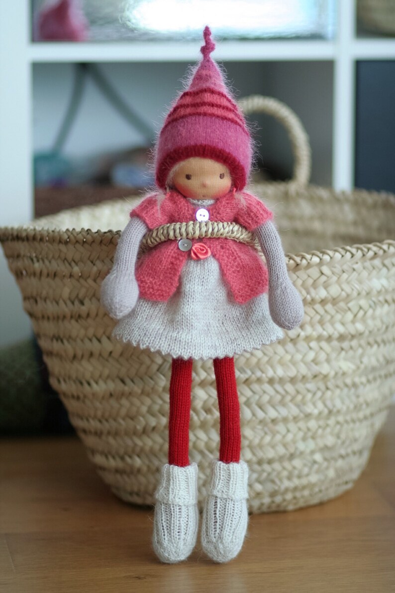 Knitted doll Margo 14 by Peperuda dolls soft doll | Etsy