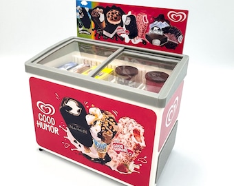 Miniature Chest Ice Cream Freezer 1:6 Scale | Compatible with Miniverse Real Brands | FOODS NOT INCLUDED