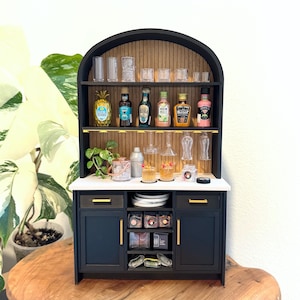 Miniature Modern Bar 1:6 Scale | Compatible with Miniverse Happy Hour | Happy Hour Items are NOT included