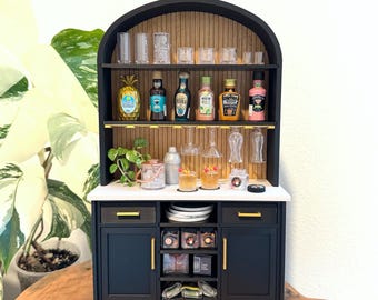 Miniature Modern Bar 1:6 Scale | Compatible with Miniverse Happy Hour | Happy Hour Items are NOT included