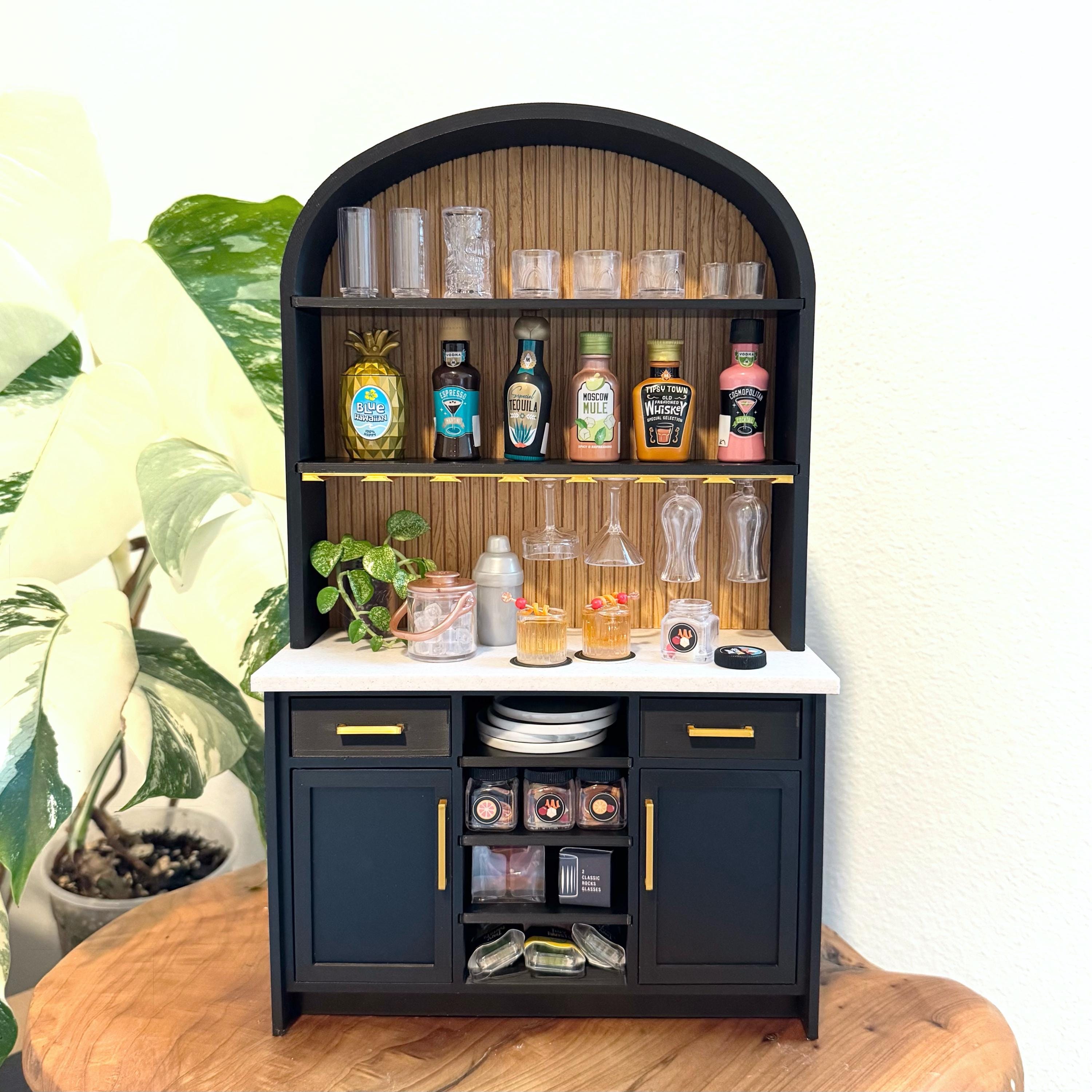 背景、ドールハウス　ミニチュアレトロバー 1:6 dollhouse bar - Etsy 日本