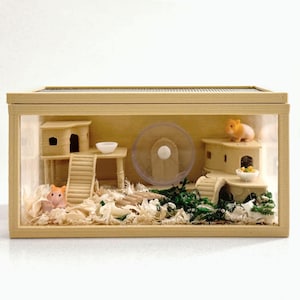 Jaula para hámster en miniatura, escala 1:6 / Compatible con la serie Miniverse Animals / MASCOTAS NO INCLUIDAS