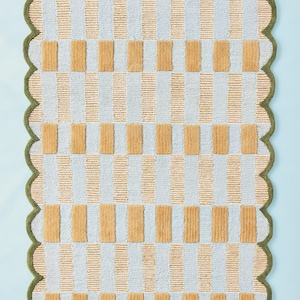 Anthropologie Matilda Goad Blue Handmade Tufted Wool Area Rug For Bedroom Livingroom Office Kitchen Nursery Entryway modern Rug