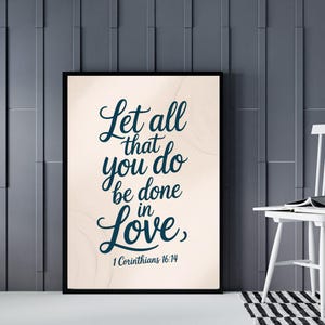 Modern Christian Art Christian Wall Art Printable Scripture Wall Art Digital Product Bible Verse Wall Art Blue Wall Art Digital Download.