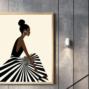 African American Wall Art, Black Women Art, Black Art Prints, African American Digital Art Print, Black People Wall Art, Minimalist Wall Art
