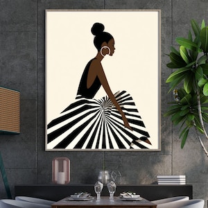African American Wall Art, Black Women Art, Black Art Prints, African American Digital Art Print, Black People Wall Art, Minimalist Wall Art