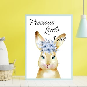 Rabbit Nursery Decor, new baby gift, nursery poster, baby room decor, Expecting Mom Gift, New Baby Gift