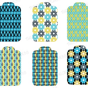Retro Pattern Ephemera Printable Tags,  Ephemea for Junk Journals, Journal Printable Supplies, Junk Journal Embellishment, Junk Journal Tags
