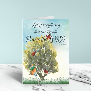 Salmos 150:6, tarjeta de felicitación imprimible 5x7, tarjeta religiosa, tarjeta imprimible en blanco, tarjeta de cumpleaños, tarjeta de ocasión especial, tarjeta de cualquier ocasión