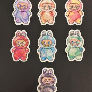 Labubu Vinyl Stickers: The Monsters Big Into Energy Series| Popmart Stickers for Phone Laptop, Water bottles and More!