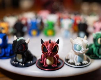 Dragon Baby Miniatures, Chromatic & Custom - 50mm / 2in Multi-Color Tabletop Monster for DnD, TTRPG, Warhammer