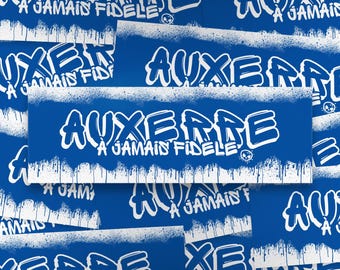 100x Autocollants Auxerre « jamais fidèle » - Voetbalstickers - 14,8 x 5,0 cm - PVC-bestendig - FanCultureX