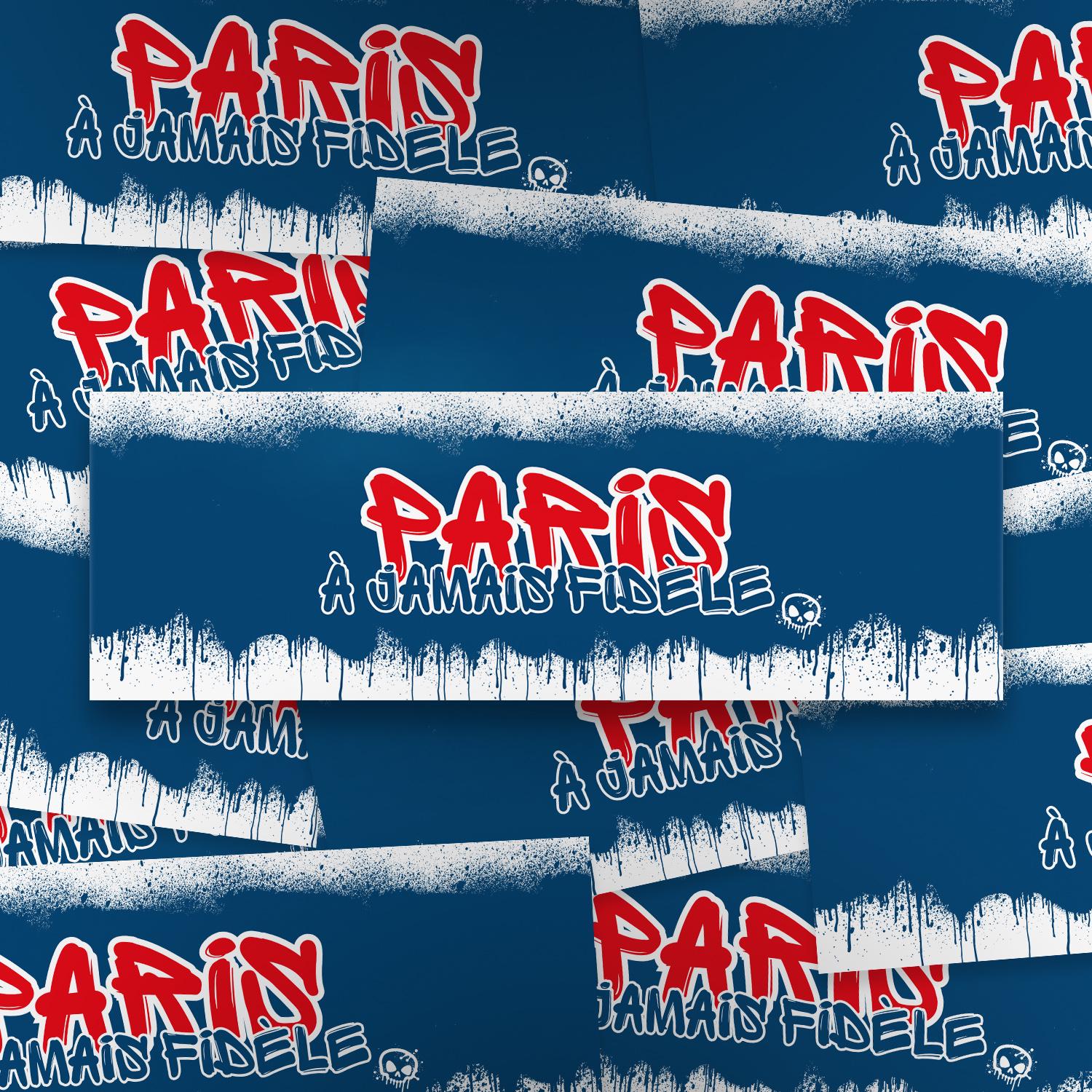 Sticker avec l'œuvre « Ultras Paris » de l'artiste FOOTANDGAME
