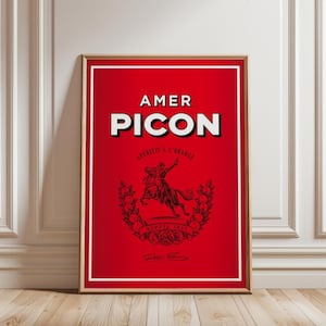 Vintage Plakat-Druck Amer Picon Rotes Plakat-Wand-Kunst ungerahmt