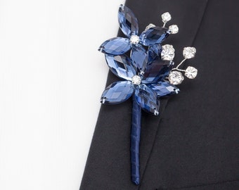 Aidan Boutonniere in Antique Blue