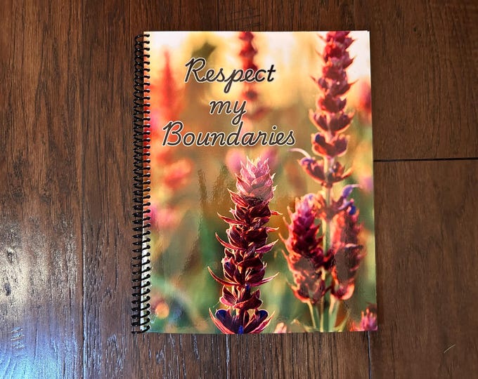 Handmade Respect My Boundaries Notebook