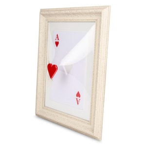 Decorazione murale Asso di Cuori, Kupa 3D come cornice, decorazione murale con carte da gioco, idea regalo per il poker, cornice da parete di lusso per carte da gioco, decorazioni per la casa e l'ufficio