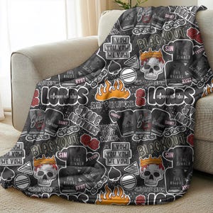 The L.o.r.d.s. Series Blanket | Fleece Material | Gift for Her | Queen Size | Bookish Blanket | Extra Large | Decor